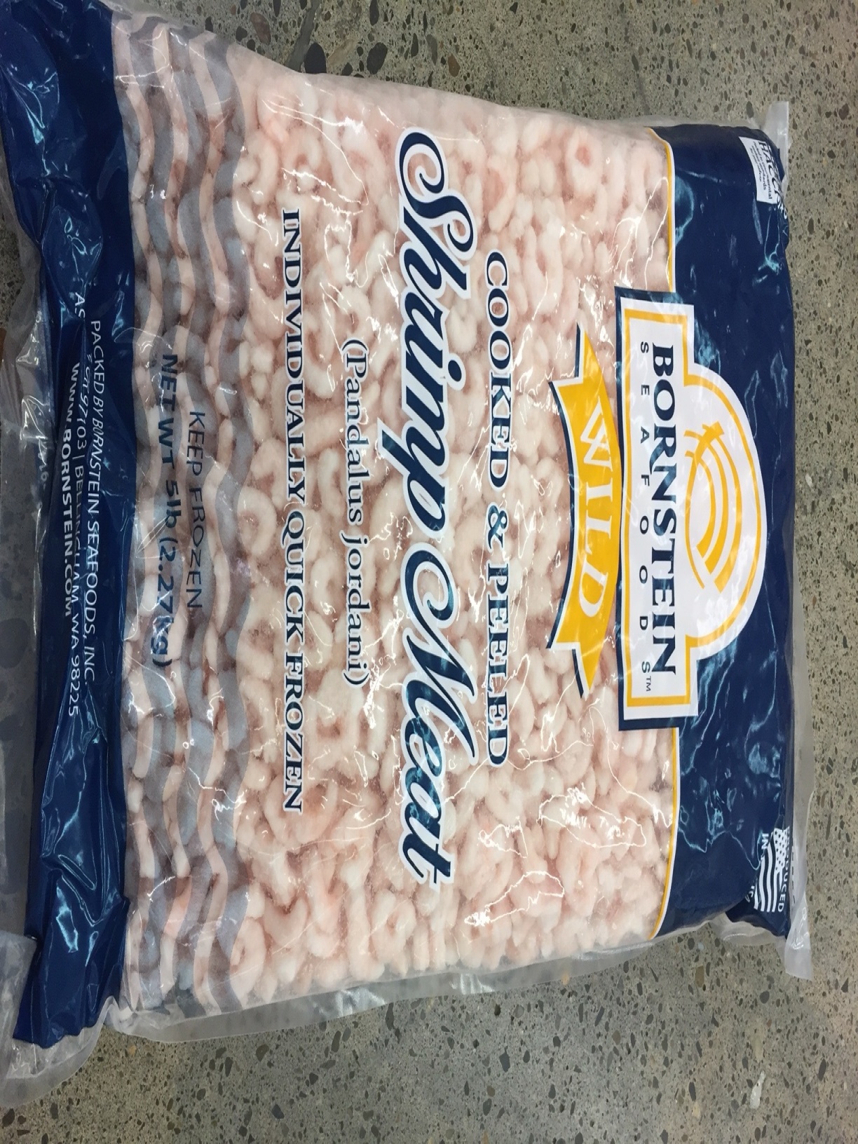 slide 1 of 1, Bornstein Shrimp Meat, 5 lb