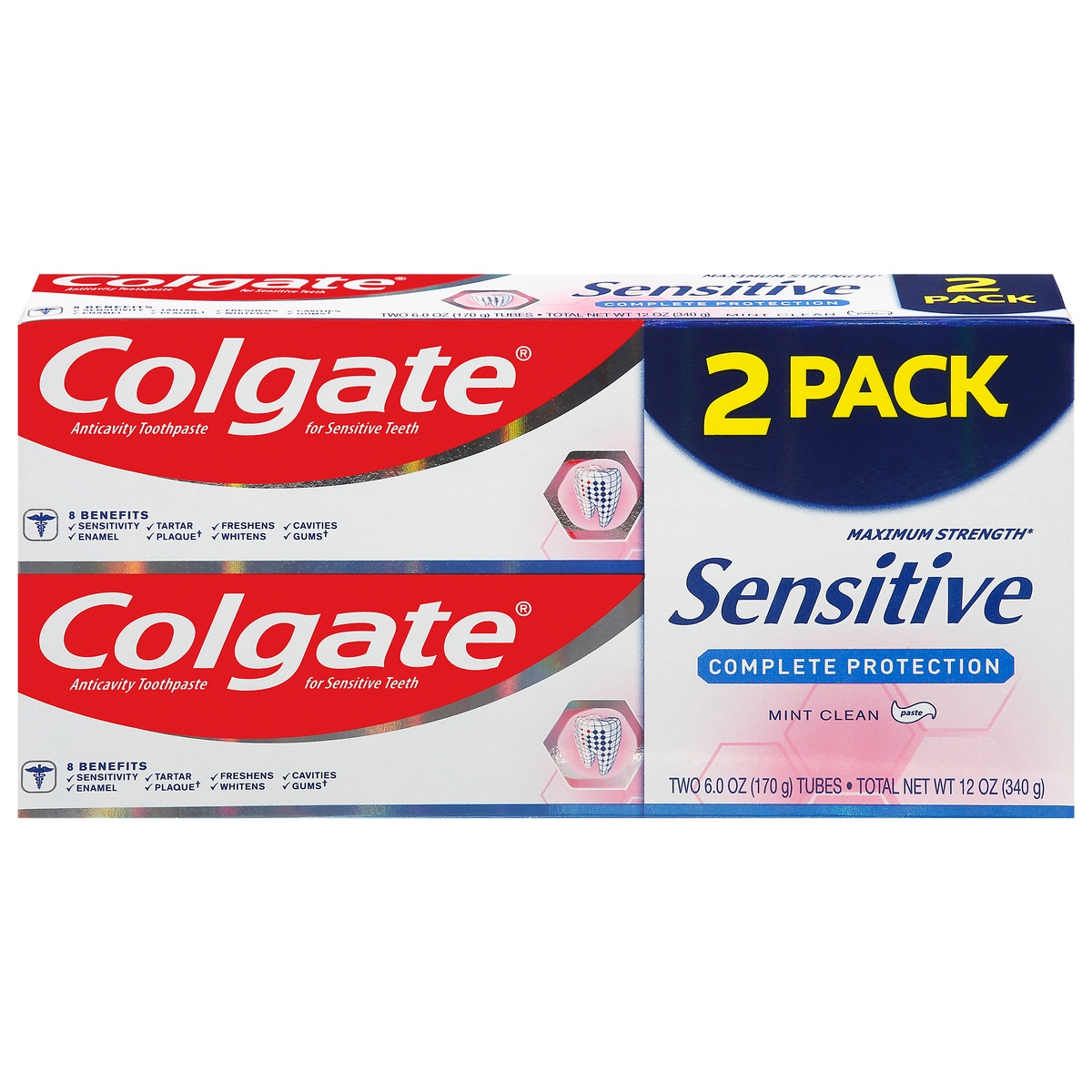 slide 1 of 1, Colgate Sensitive Maximum Strength Multiprotection Toothpaste, 12 oz