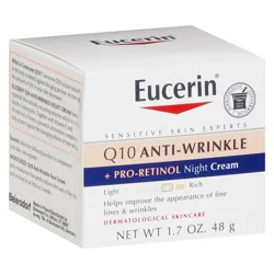 Eucerin Q10 Anti-Wrinkle + Pro-Retinol Night Cream - 1.7 oz