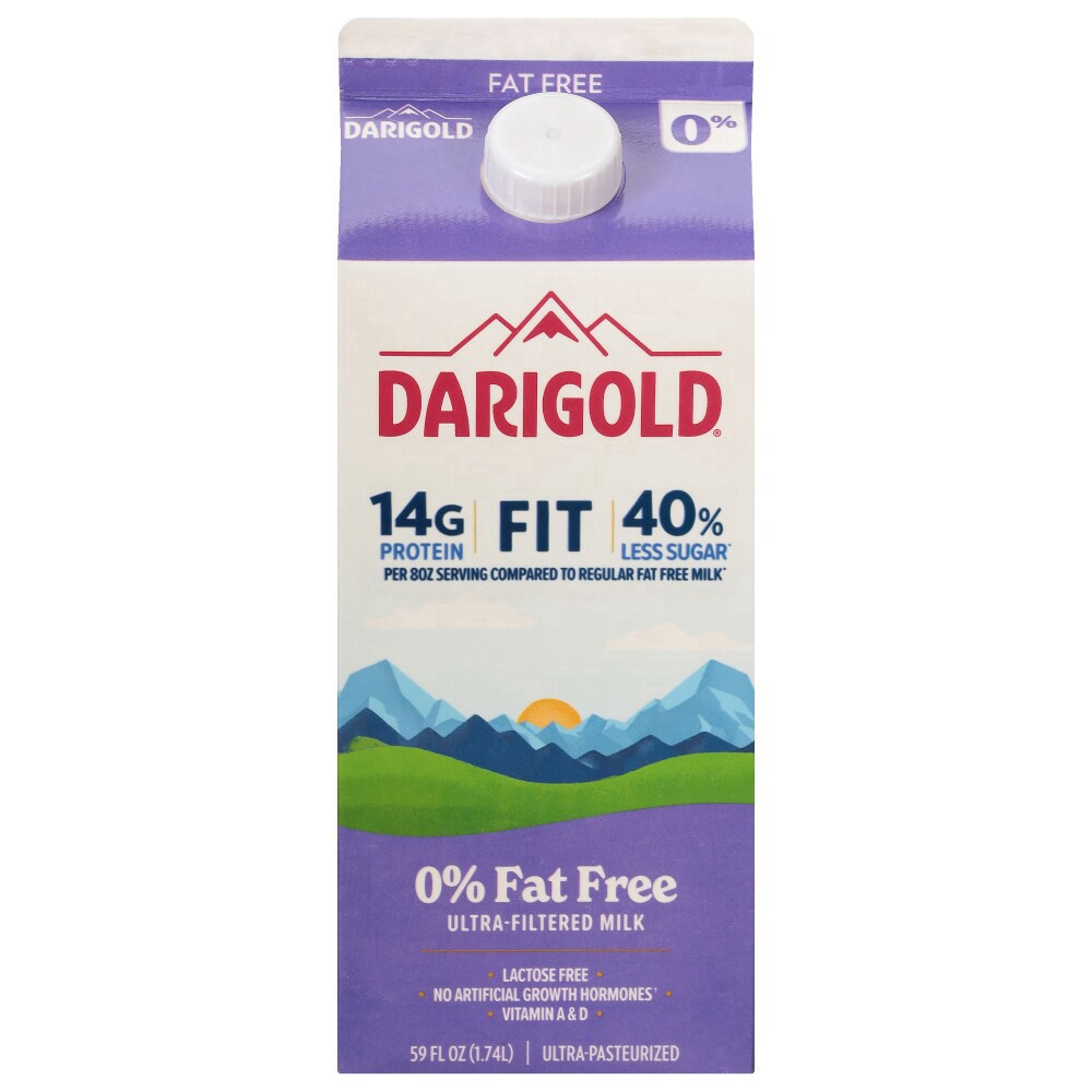 slide 1 of 4, Darigold® Fit Fat Free Lactose Free Milk, 59 fl oz