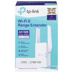 TP-Link Dual Band AX1500 Wi-Fi 6 Range Extender - 1 ea