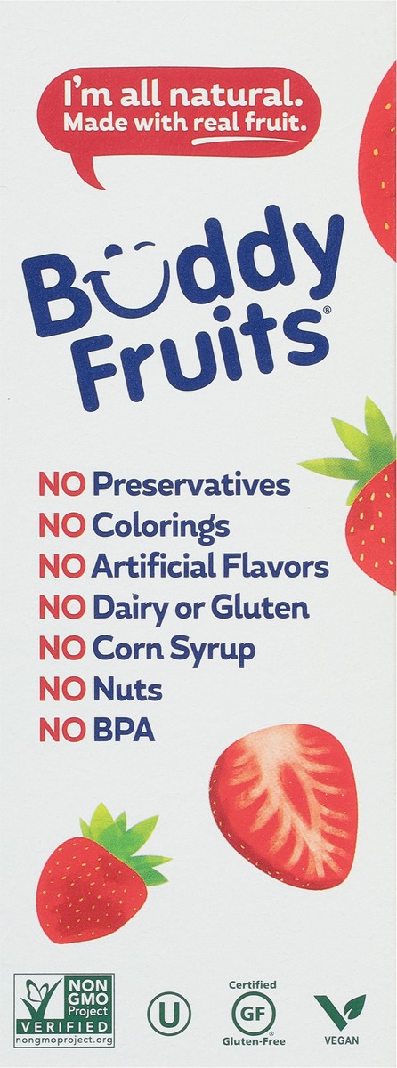 slide 4 of 9, Buddy Fruits Strawberry & Apple Blended Fruits 4 - 3.2 oz Pouches, 1 ct