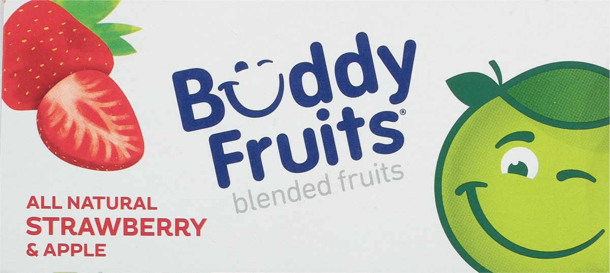 slide 9 of 9, Buddy Fruits Strawberry & Apple Blended Fruits 4 - 3.2 oz Pouches, 1 ct