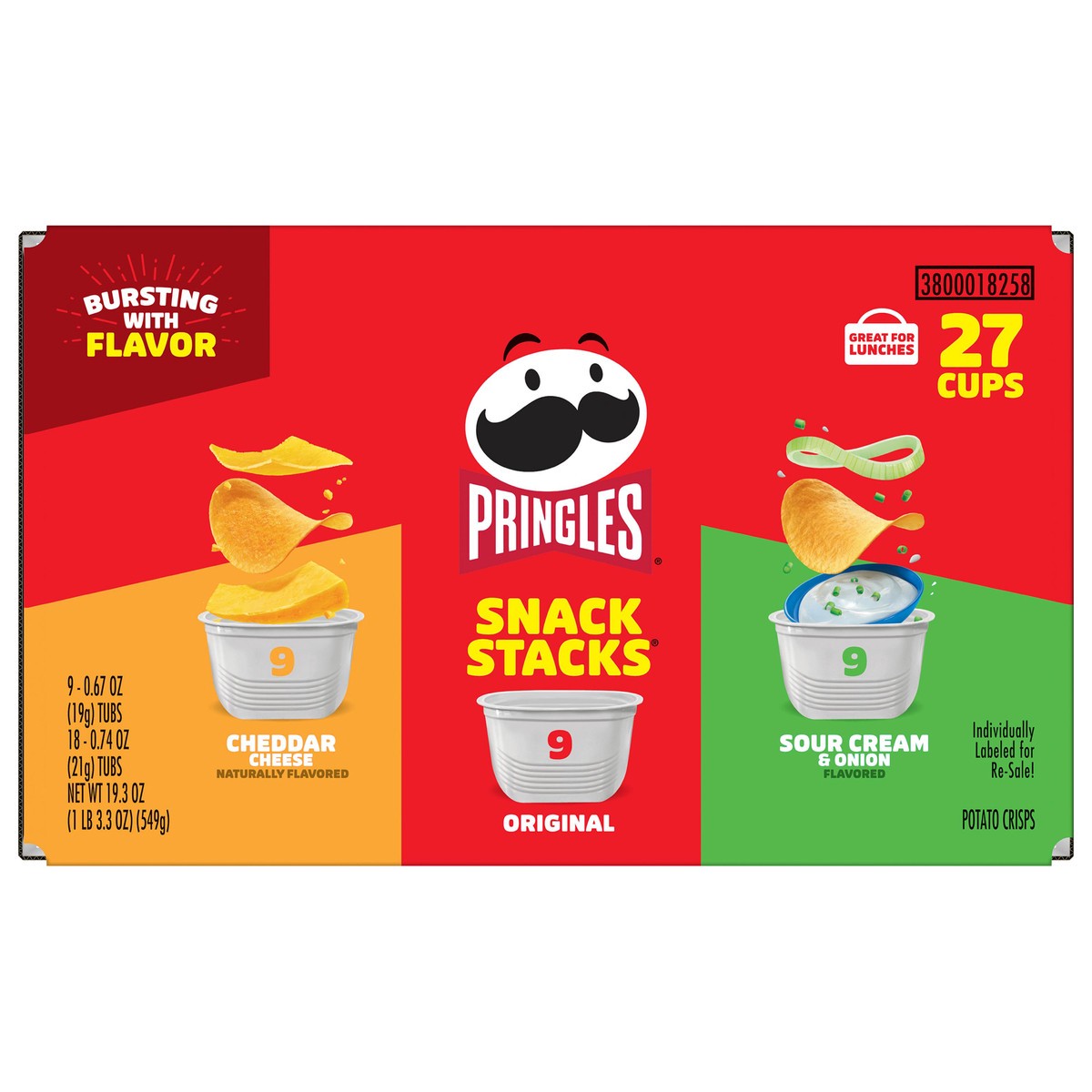 slide 1 of 5, Pringles Snack Stacks Variety Pack Potato Crisps Chips, 27 ct