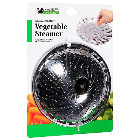 slide 1 of 1, Stainless Steel Vegetable Steamer - EA, 1 ct