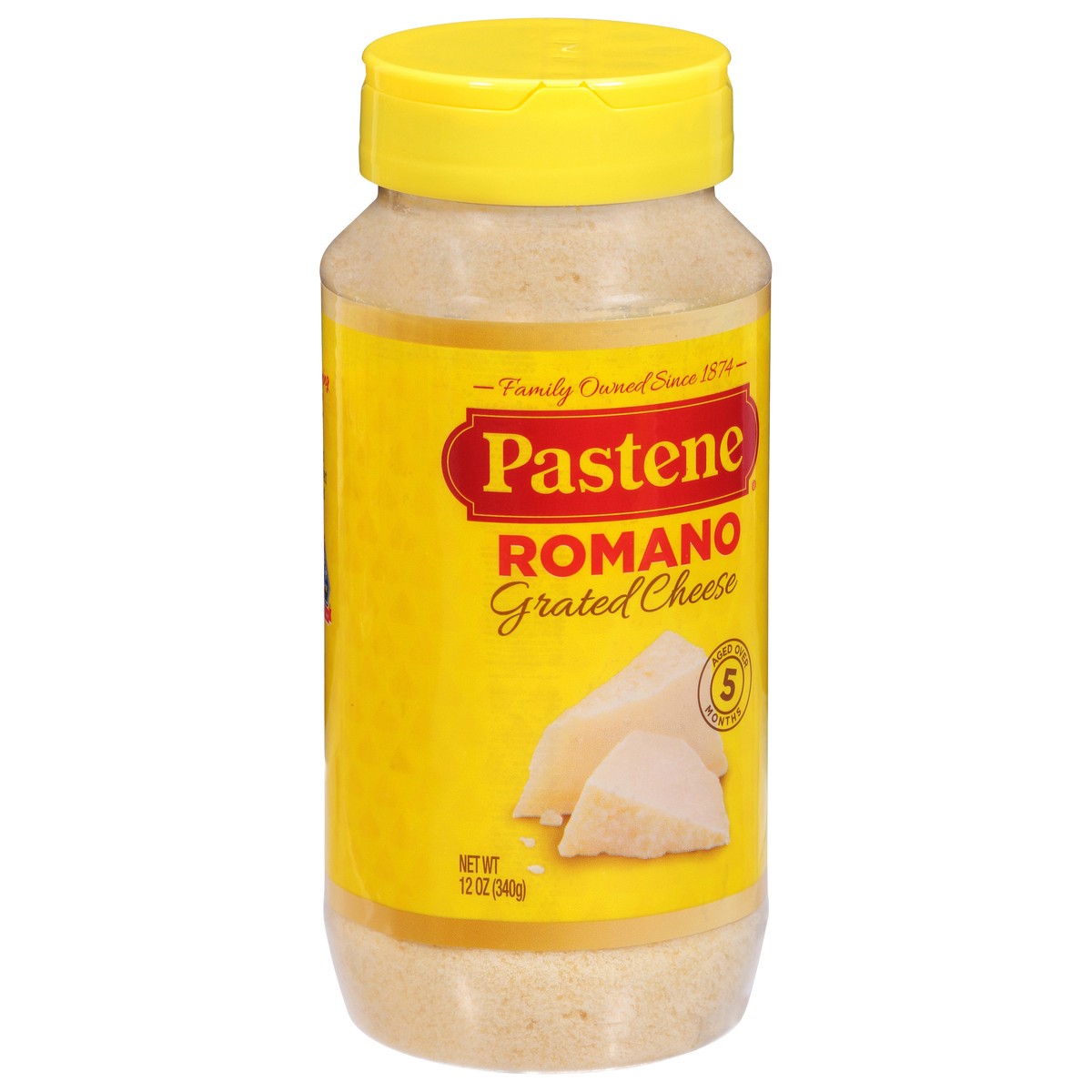 slide 7 of 13, Pastene Romano Grated Cheese 12 oz, 12 oz