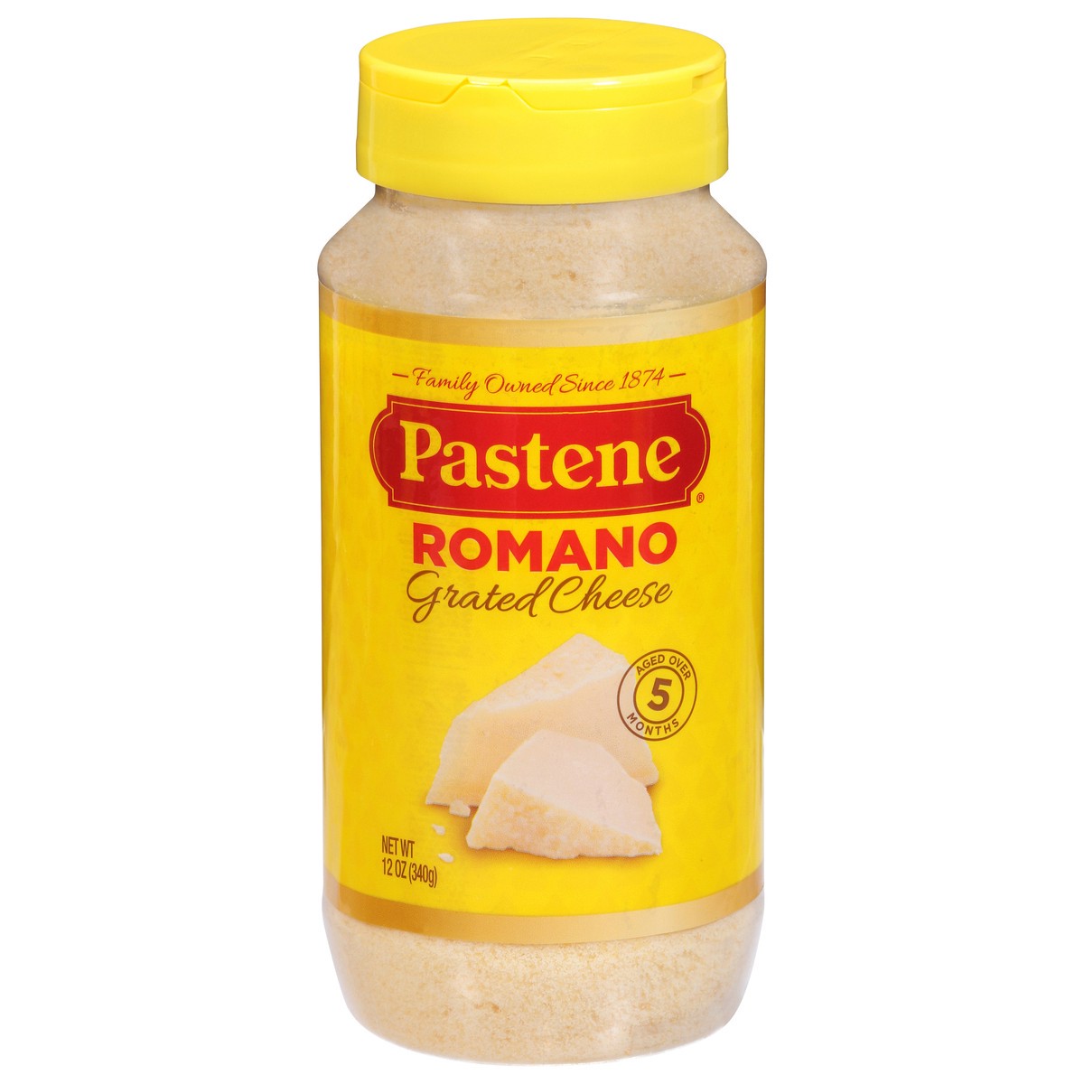 slide 3 of 13, Pastene Romano Grated Cheese 12 oz, 12 oz