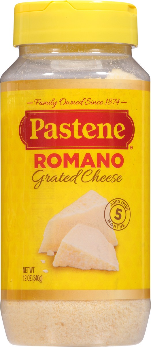 slide 4 of 13, Pastene Romano Grated Cheese 12 oz, 12 oz