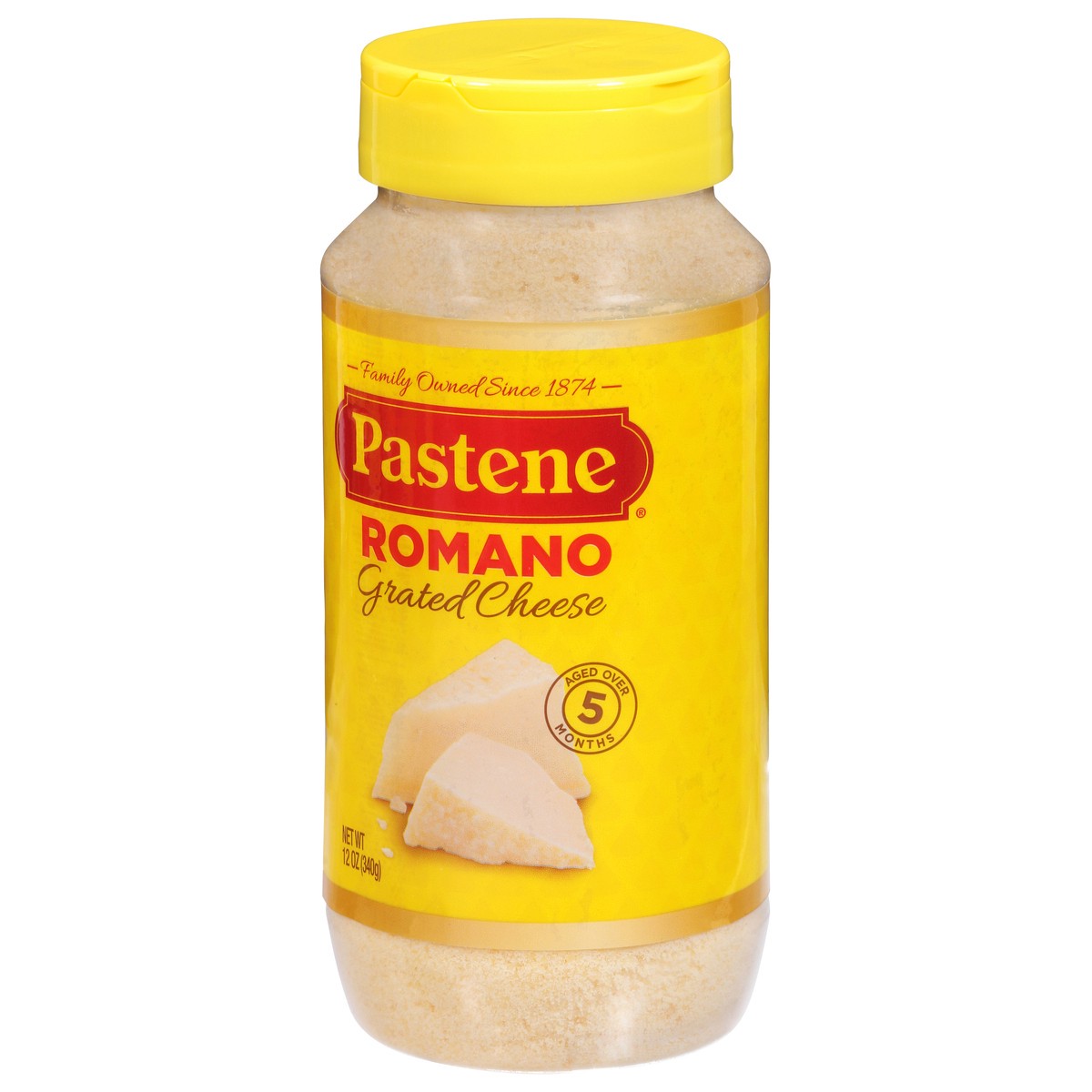 slide 9 of 13, Pastene Romano Grated Cheese 12 oz, 12 oz