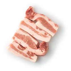 Pork Belly Diced Rubbed With Bbq Seasoning