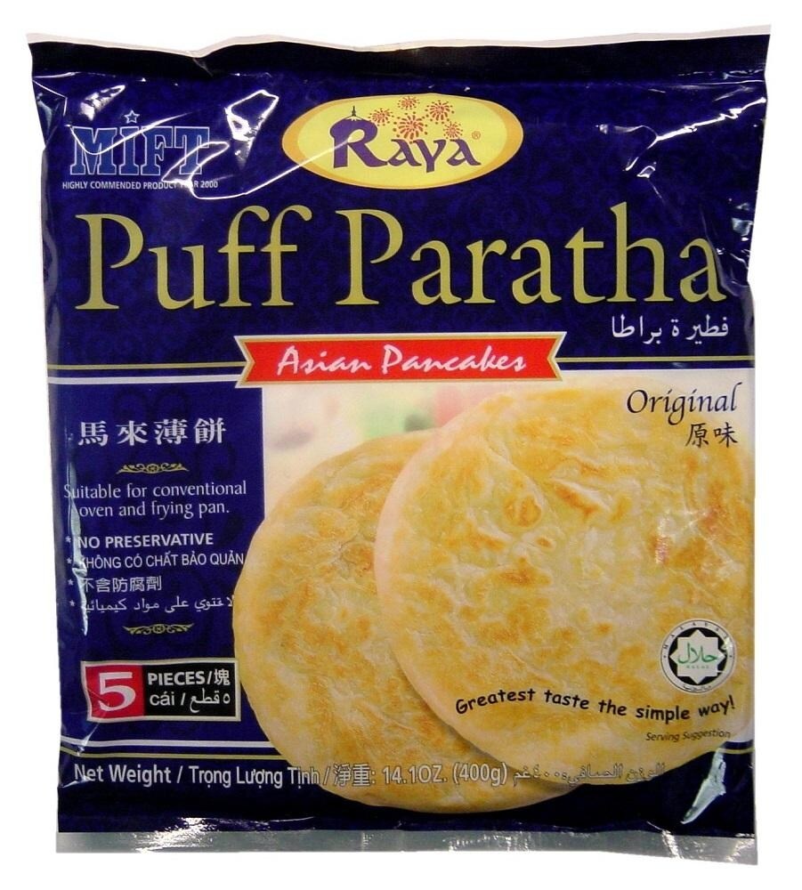 slide 1 of 1, Raya Puff Paratha Asian Pancakes, 14.1 oz
