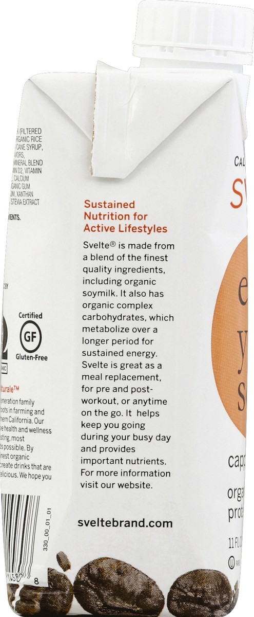 slide 3 of 4, Svelte Organic Protein Shake - Cappuccino, 11 oz