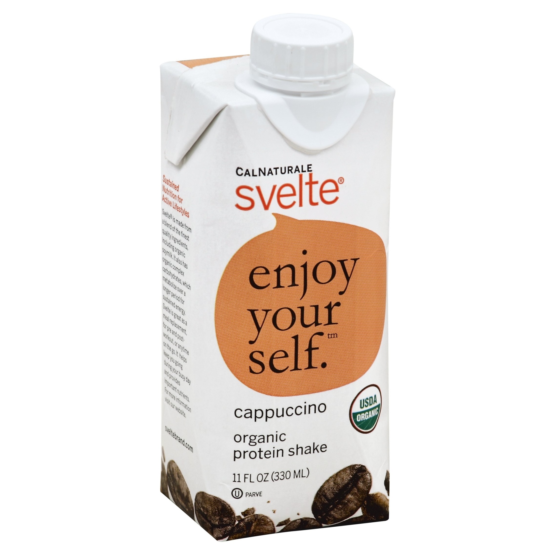 slide 1 of 1, Svelte Organic Protein Shake - Cappuccino, 11 oz