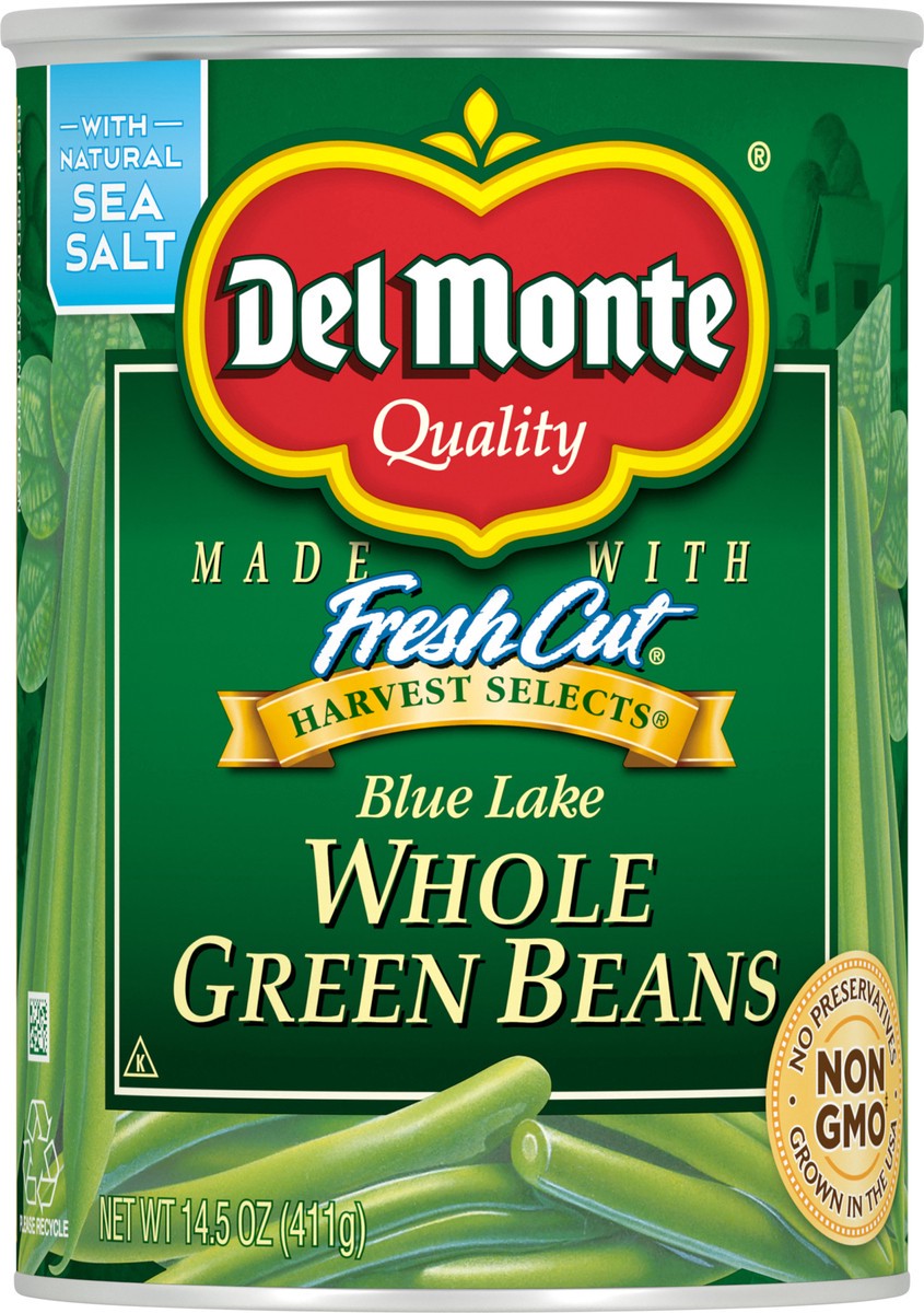 slide 4 of 7, Del Monte Fresh Cut Harvest Selects Blue Lake Whole Green Beans 14.5 oz Can, 14.5 oz