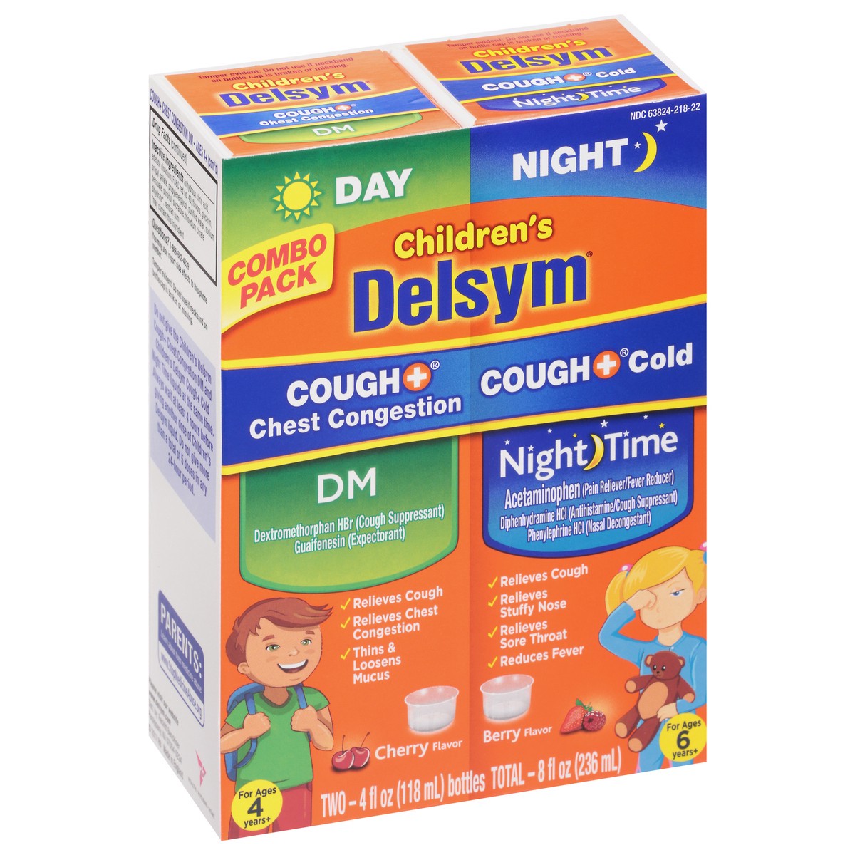 slide 7 of 11, DELSYM Children's Liquid - Cough Plus Day Nightofbottles, 2 ct