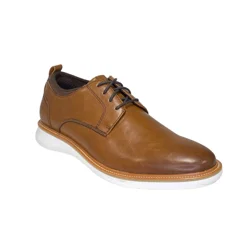 Falls Creek Mens Carson Shoe, Cognac, Size 12
