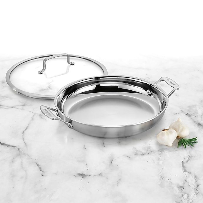 slide 4 of 4, Cuisinart Chefs Classic Pro Stainless Steel Covered Everyday Pan, 12 in