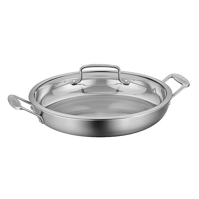 slide 1 of 4, Cuisinart Chefs Classic Pro Stainless Steel Covered Everyday Pan, 12 in