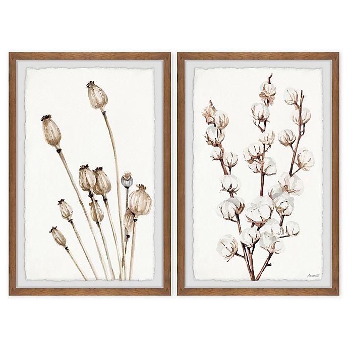 slide 1 of 6, Marmont Hill Poppy Seed Pods II Diptych, 1 ct