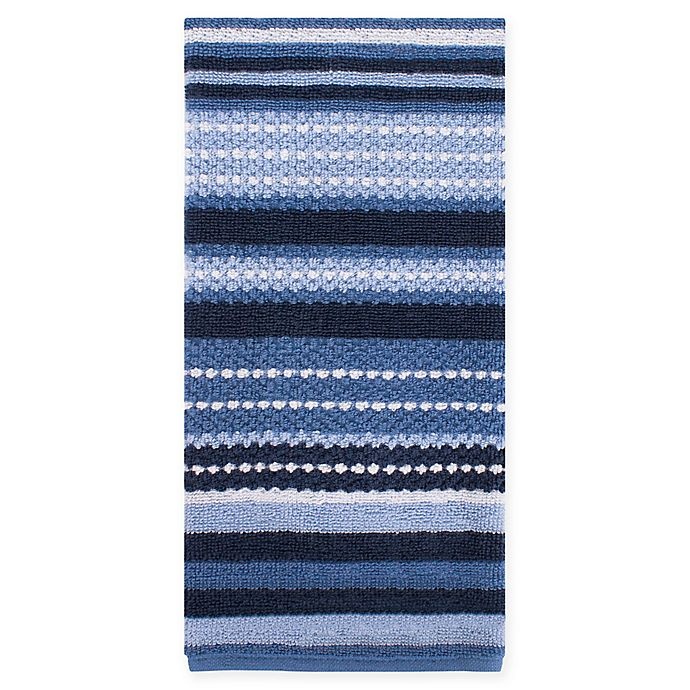 slide 1 of 1, KitchenSmart Colors Multi Stripe Kitchen Towel - French Blue/Navy, 1 ct