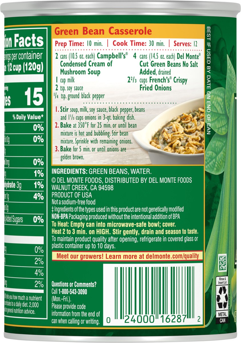 slide 2 of 7, Del Monte Fresh Cut Green Beans - 14.5oz, 14.5 oz