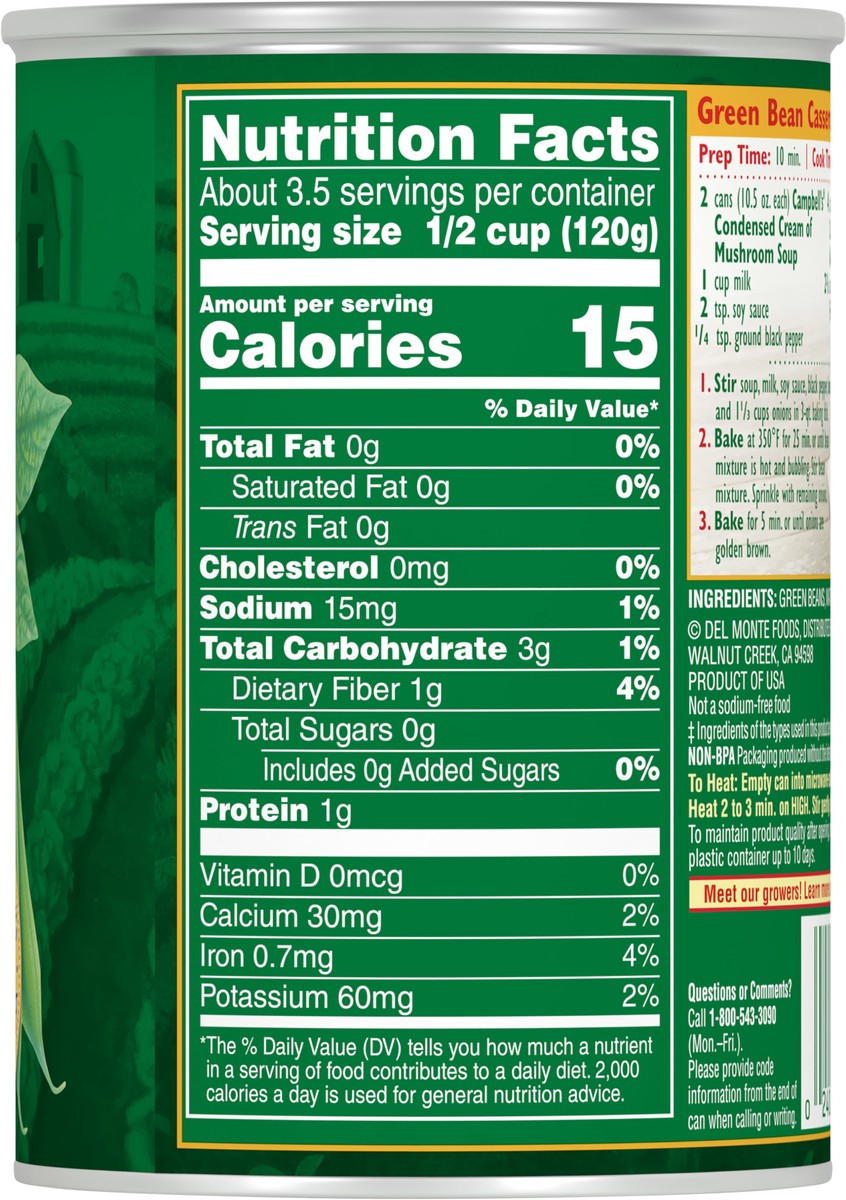 slide 7 of 7, Del Monte Fresh Cut Green Beans - 14.5oz, 14.5 oz