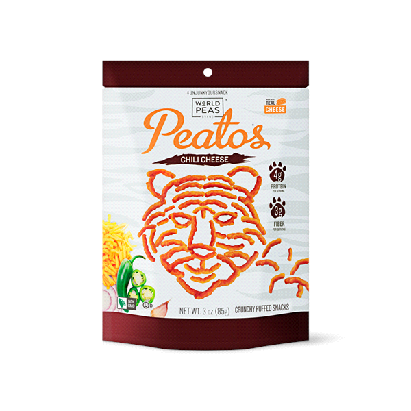 slide 1 of 2, World Peas Chili Cheese Peatos, 3 oz