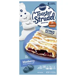 Pillsbury Toaster Strudel Blueberry Toaster Pastries, 6 count, 11.5 oz