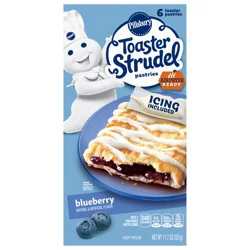 Pillsbury Toaster Strudel Blueberry Toaster Pastries, 6 count, 11.5 oz