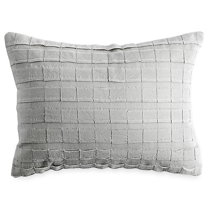 slide 1 of 1, DKNYpure Comfy Applique Strip Oblong Throw Pillow - Platinum, 1 ct