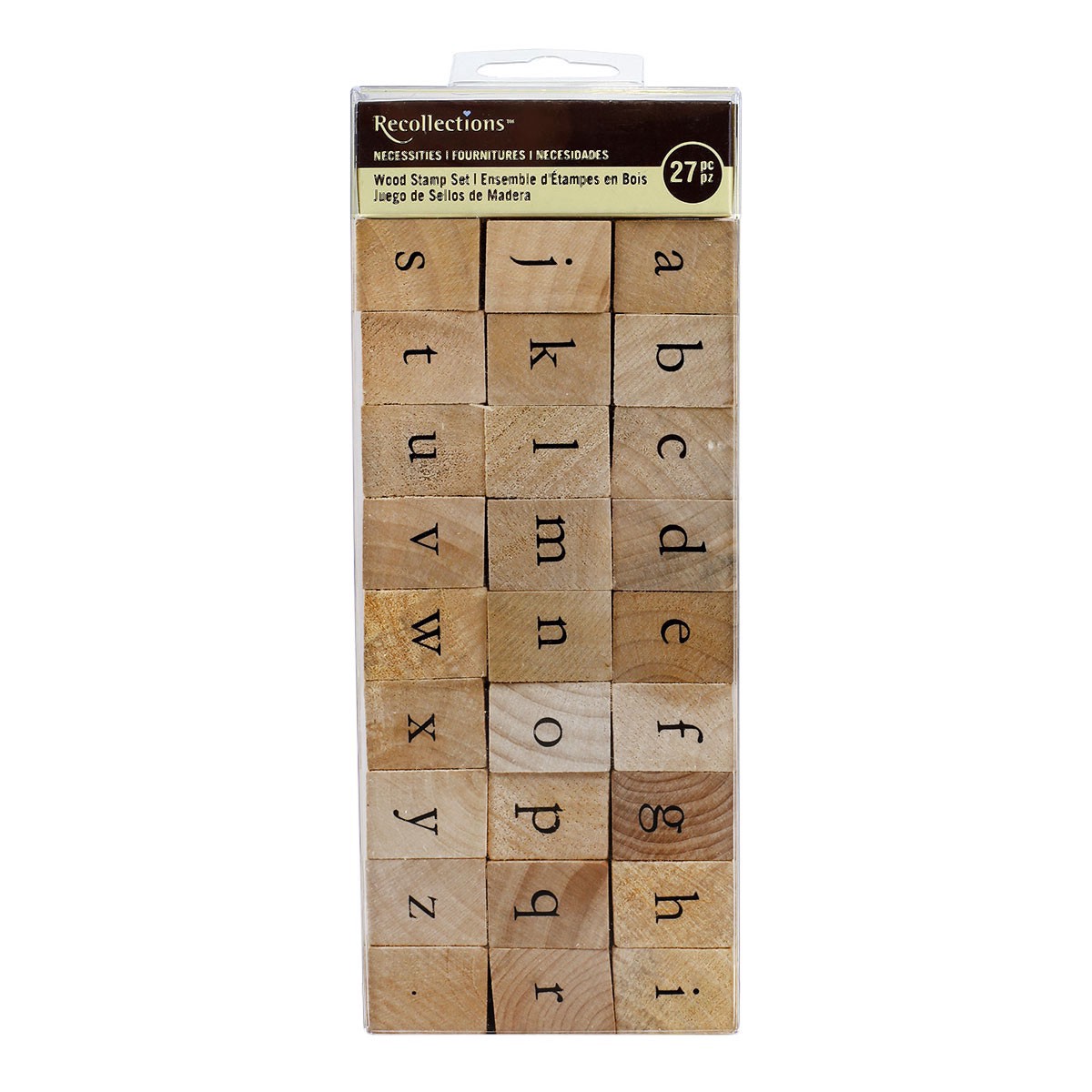 slide 2 of 6, Lowercase Alphabet Wood Stamp Set By Recollections, 75 in x 3 in x 1 in