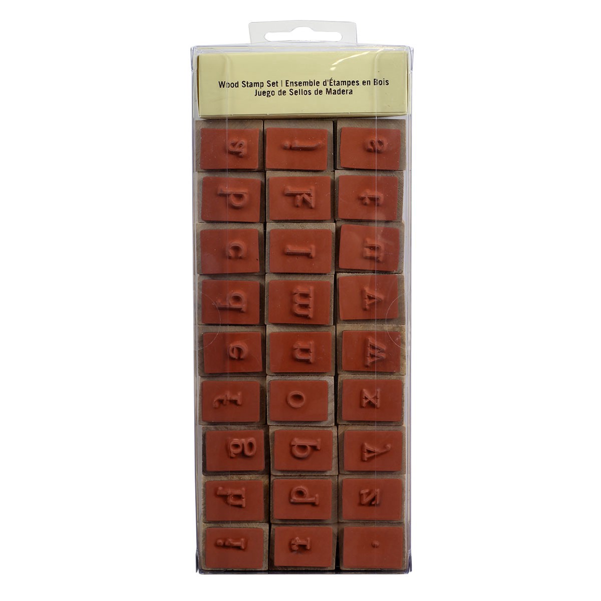 slide 6 of 6, Lowercase Alphabet Wood Stamp Set By Recollections, 75 in x 3 in x 1 in