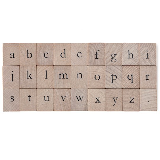 slide 1 of 6, Lowercase Alphabet Wood Stamp Set By Recollections, 75 in x 3 in x 1 in