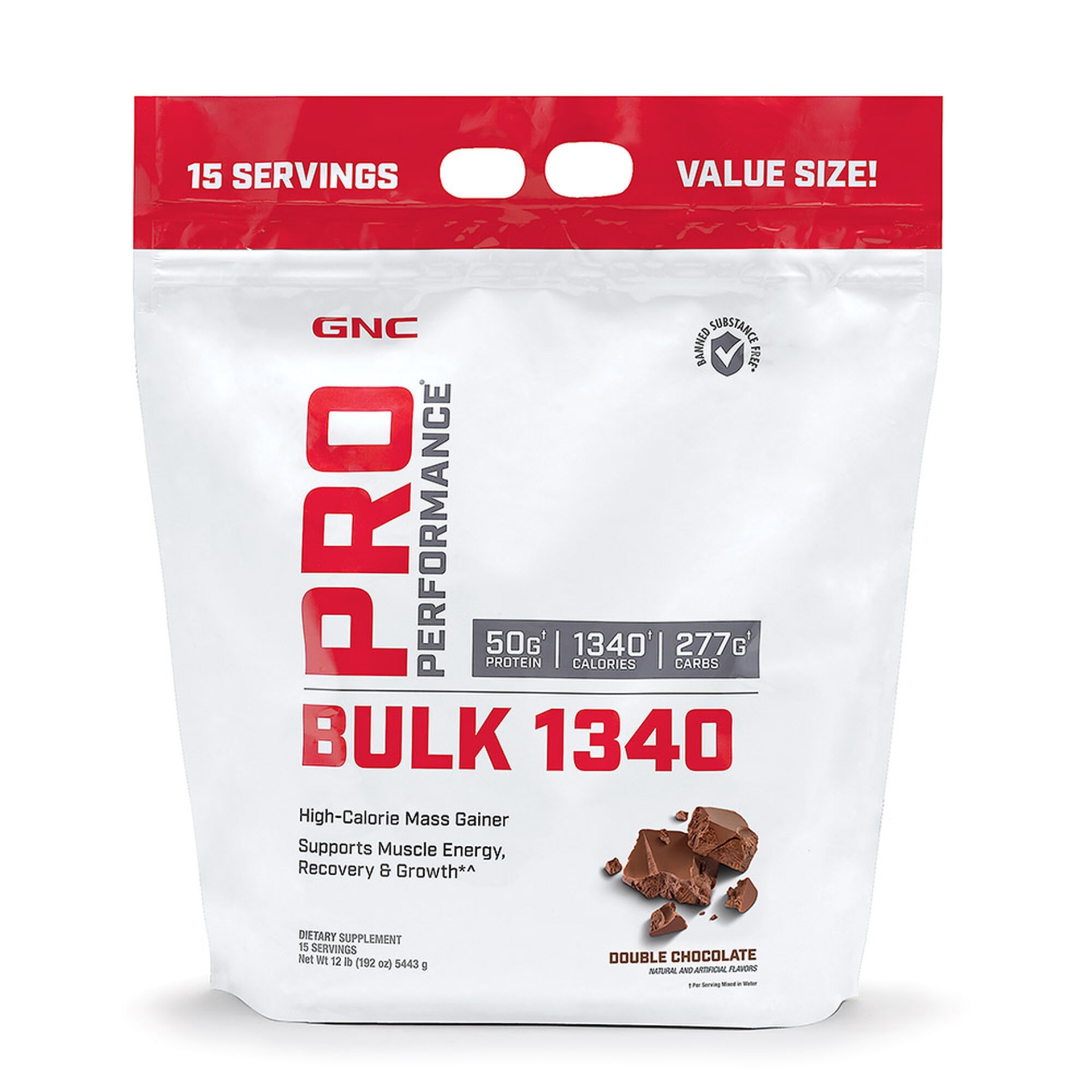 slide 1 of 1, GNC Pro Performance Bulk 1340 - Double Chocolate, 12 lb