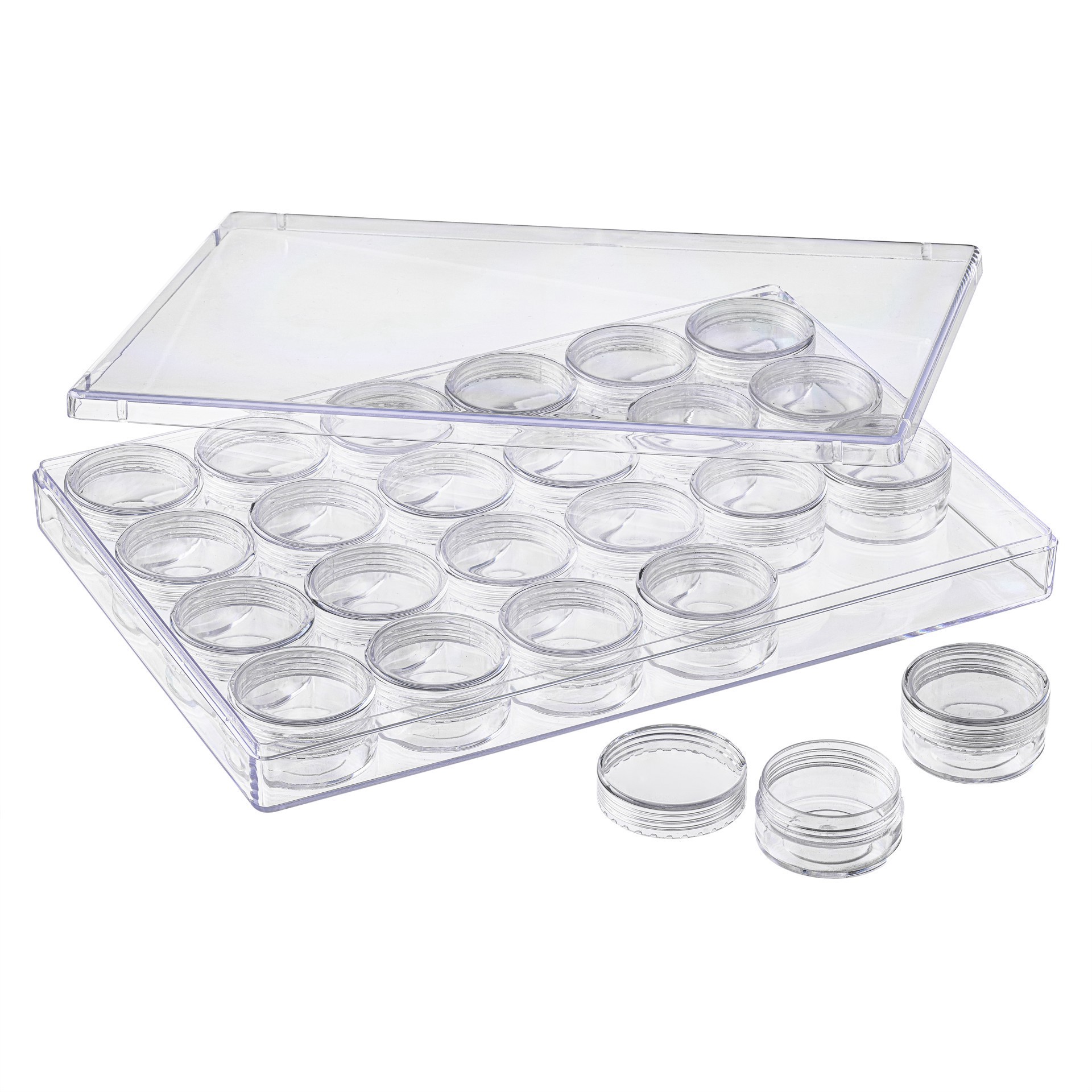 slide 2 of 4, 24-Jar Bead Storage Container By Bead Landing, 9.5 in x 6.375 in x 1.125 in