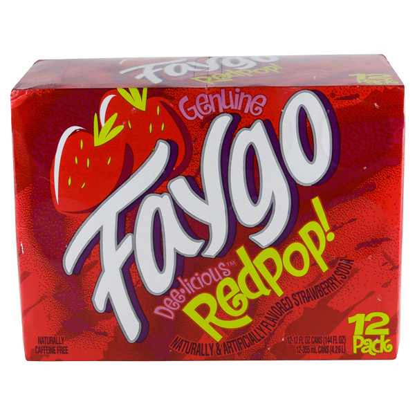 slide 1 of 1, Faygo Deelicious Redpop! Strawberry Soda, 12 ct; 12 fl oz