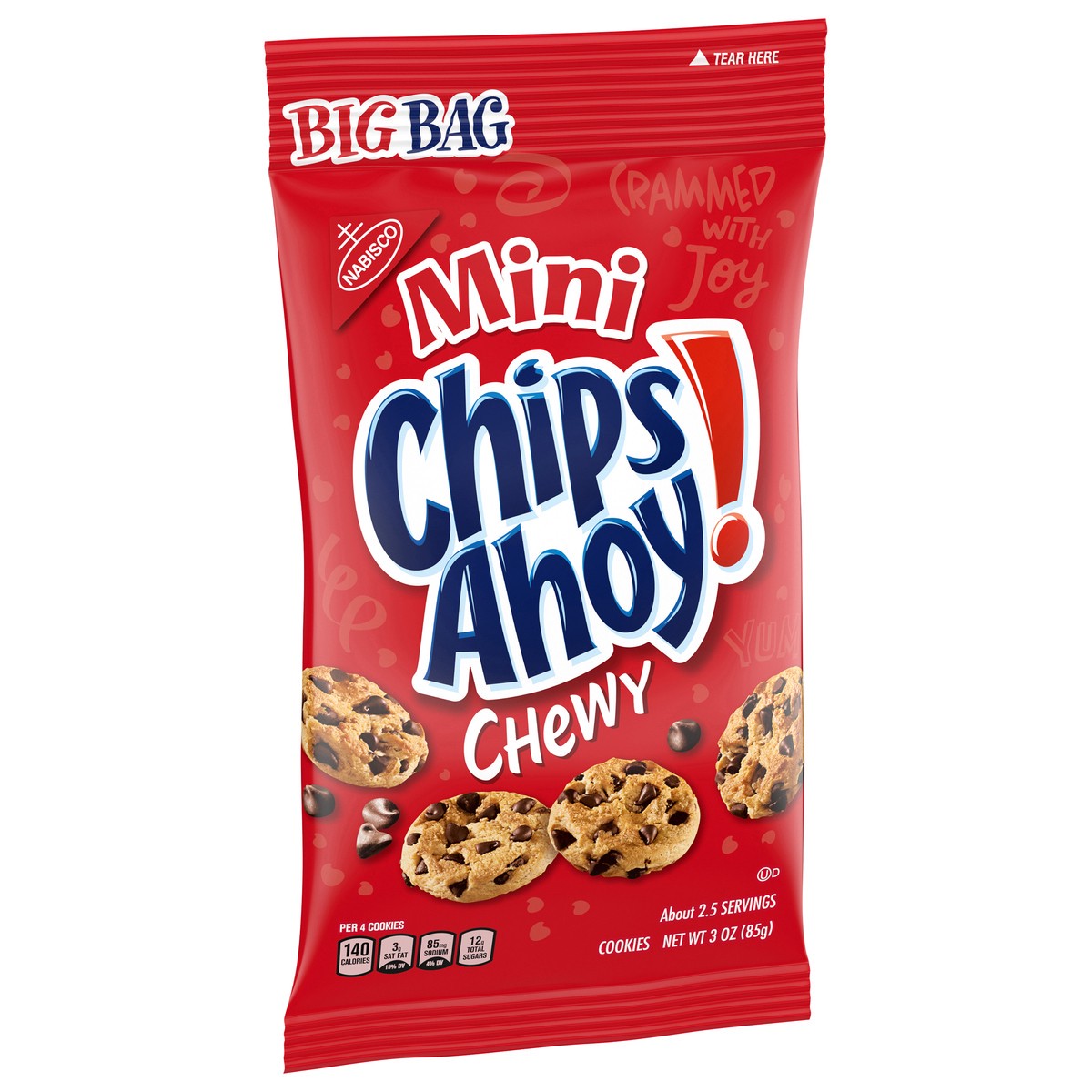 slide 2 of 9, CHIPS AHOY! Mini Chewy Chocolate Chip Cookies, Big Bag, 3 oz, 3 oz