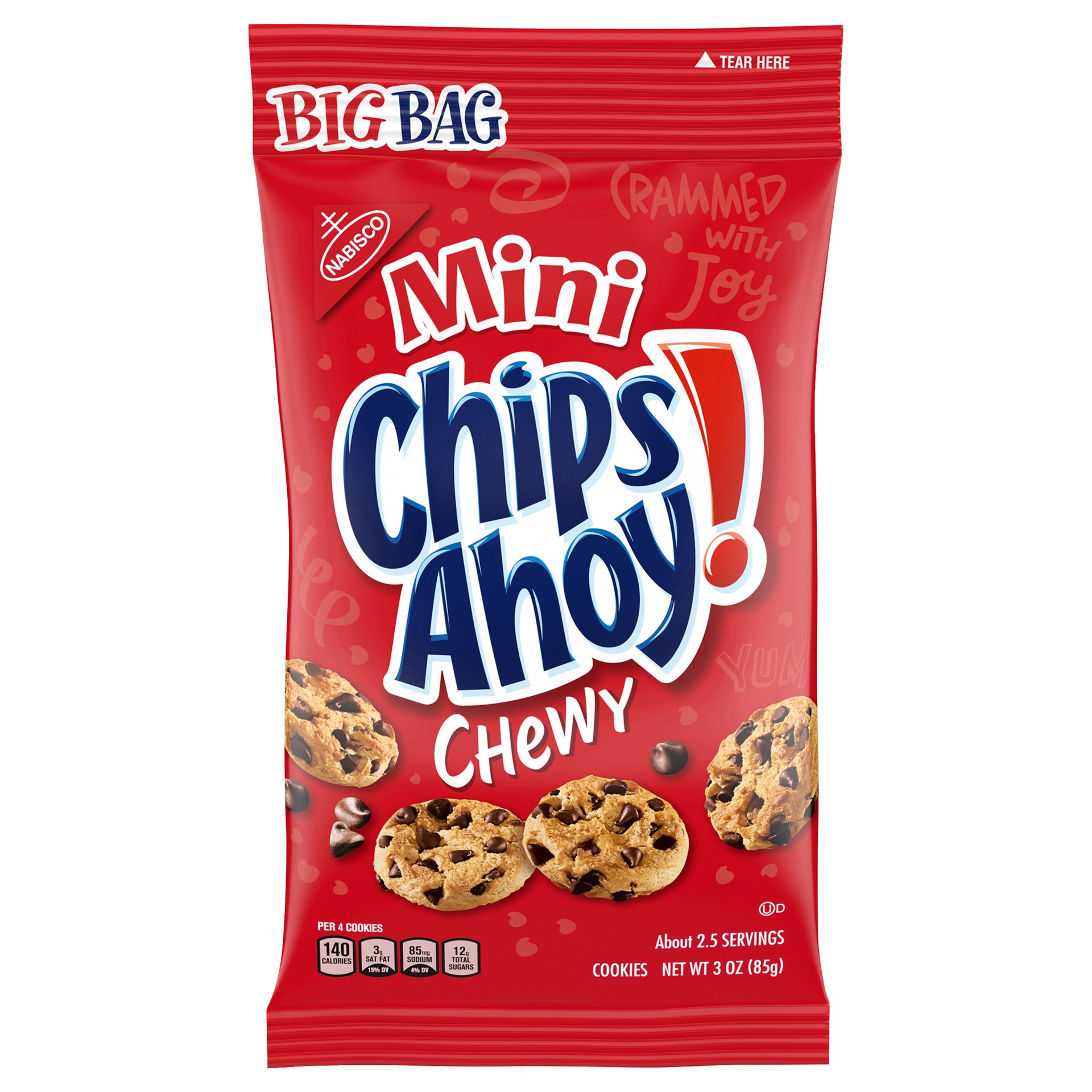 slide 1 of 9, CHIPS AHOY! Mini Chewy Chocolate Chip Cookies, Big Bag, 3 oz, 3 oz