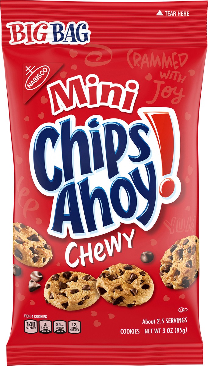 slide 8 of 9, CHIPS AHOY! Mini Chewy Chocolate Chip Cookies, Big Bag, 3 oz, 3 oz