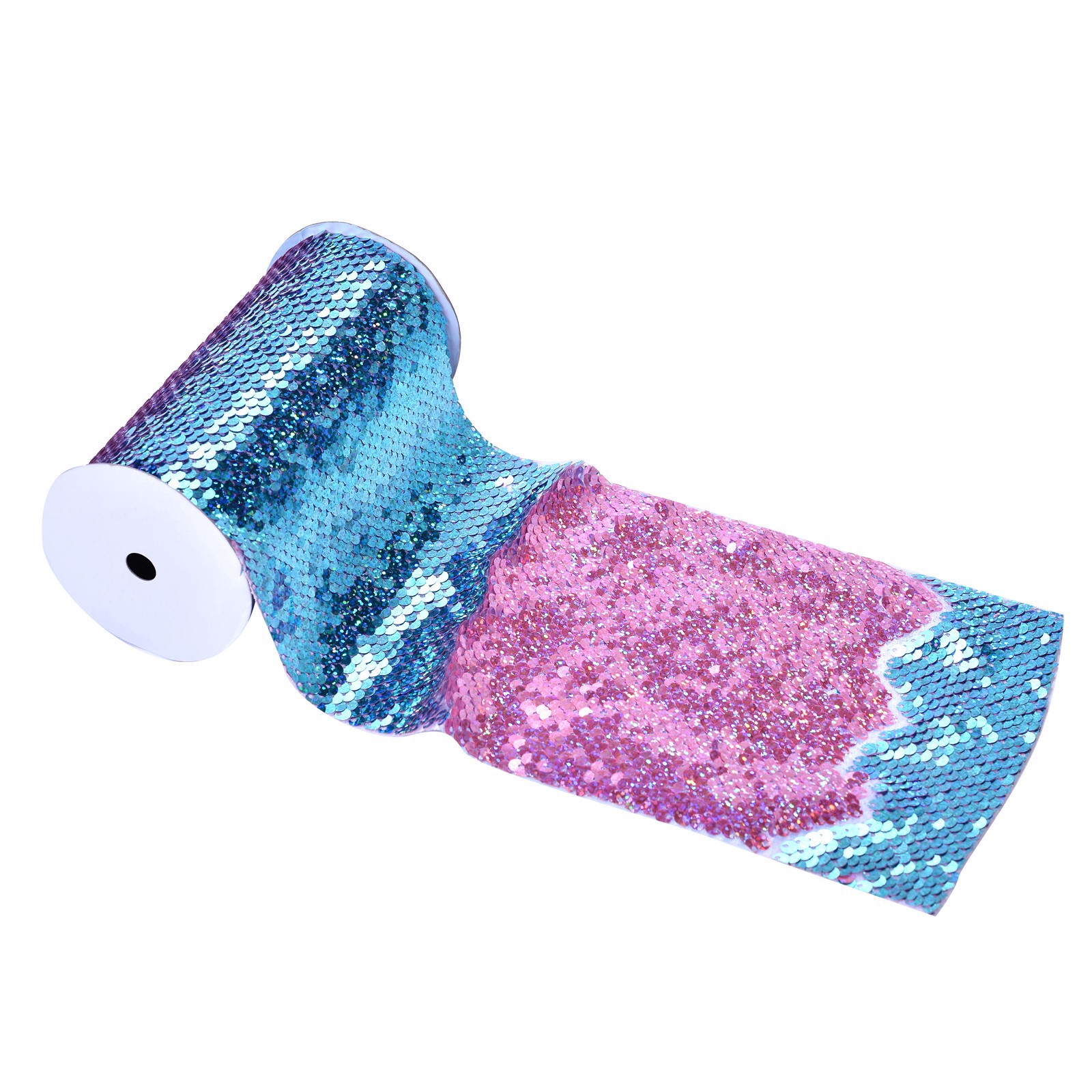 slide 4 of 4, 5.375" X 1yd. Mermaid Reversible Sequin Ribbon By Celebrate It, 5.375 in x 1 yd