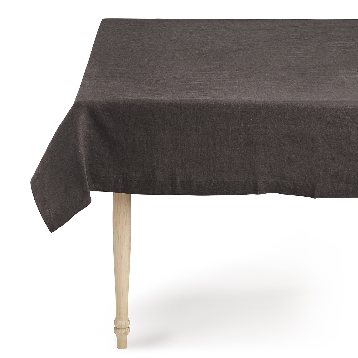 slide 1 of 1, Sur La Table Charcoal Linen Tablecloth, 108 in x 70 in