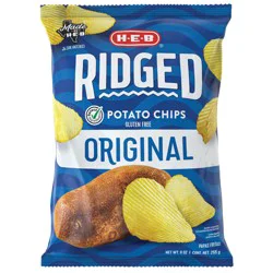 H-E-B Select Ingredients Ridged Original Potato Chips