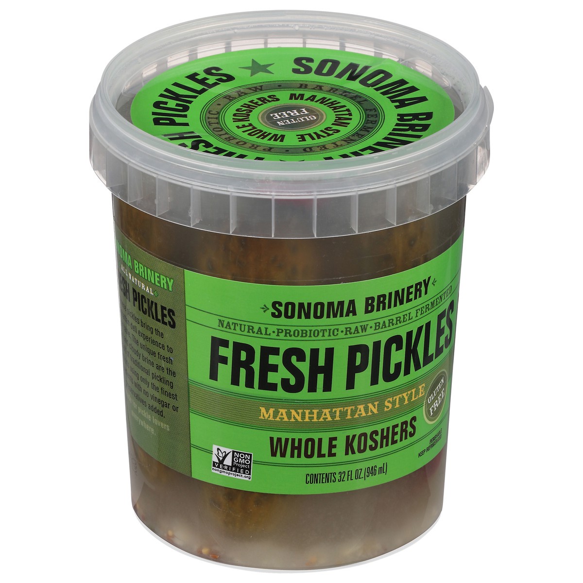 slide 2 of 9, Sonoma Brinery Manhattan Style Fresh Pickles 32 fl oz, 32 fl oz