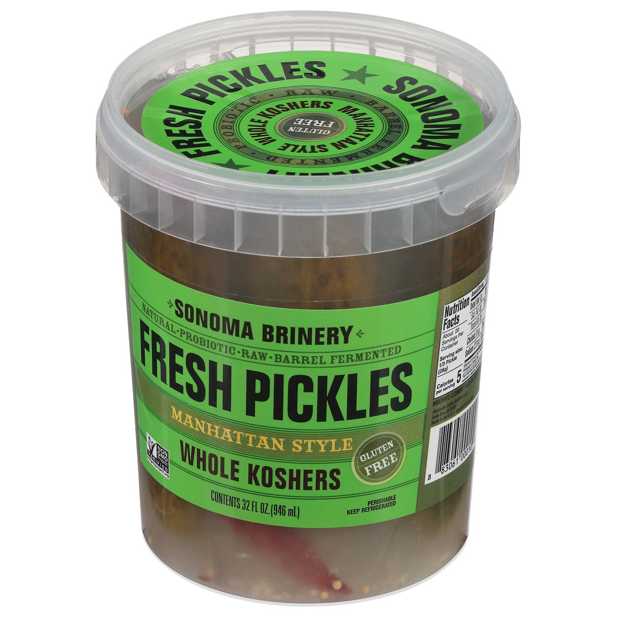 slide 4 of 9, Sonoma Brinery Manhattan Style Fresh Pickles 32 fl oz, 32 fl oz