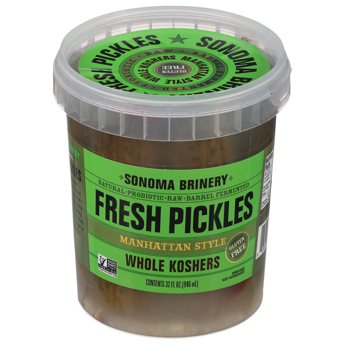 slide 1 of 9, Sonoma Brinery Manhattan Style Fresh Pickles 32 fl oz, 32 fl oz