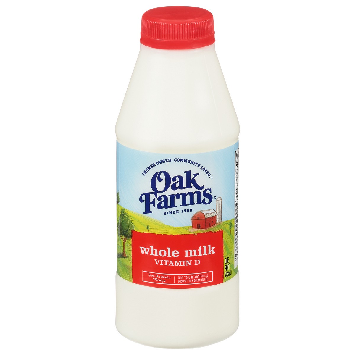 slide 1 of 14, Oak Farms Vitamin D Whole Milk 1 Pt, 1 pint