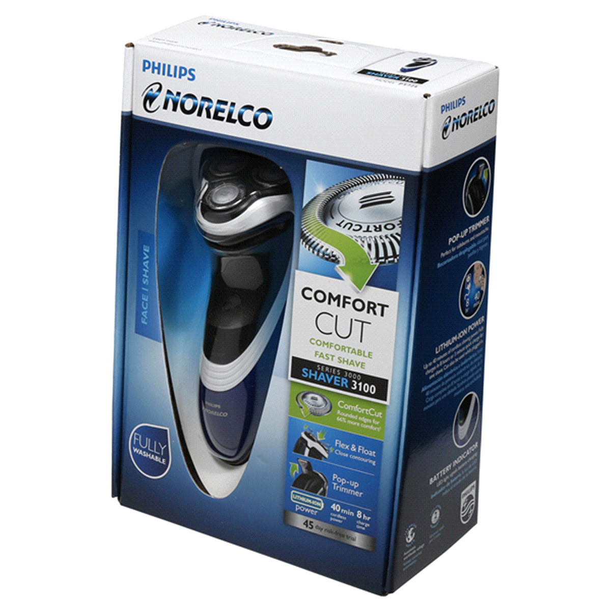 slide 3 of 6, Philips Norelco Comfort Cut Shaver 3100, 1 ct