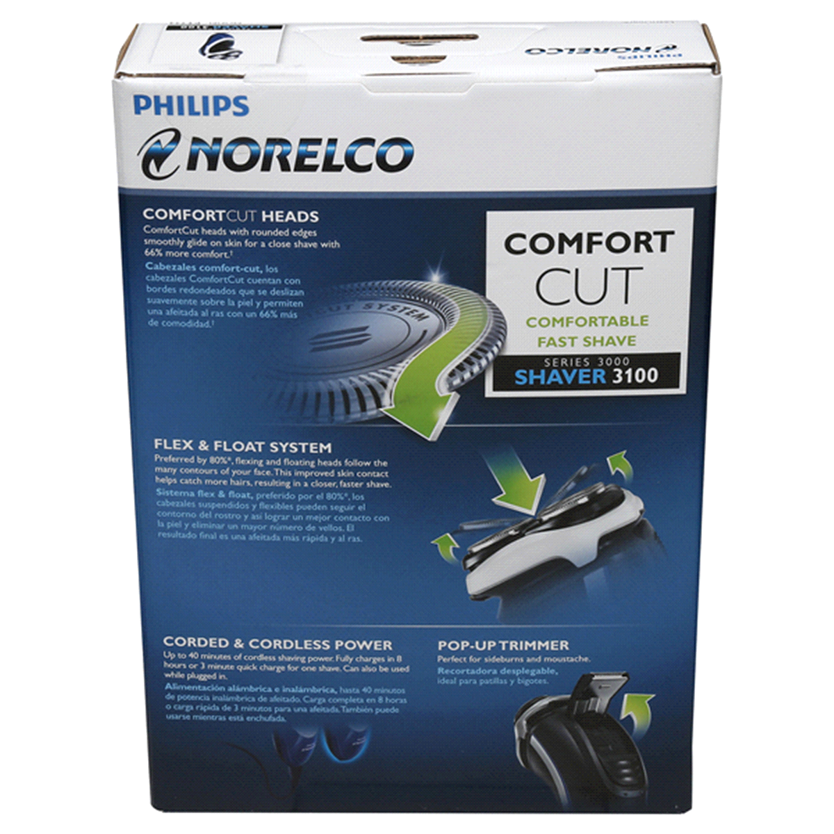 slide 5 of 6, Philips Norelco Comfort Cut Shaver 3100, 1 ct