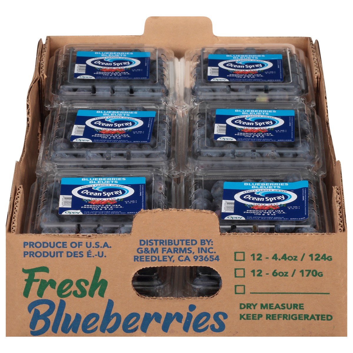 slide 1 of 9, Ocean Spray Fresh Blueberries 12 ea, 6 oz