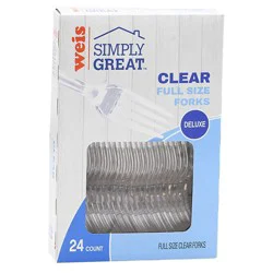 Weis Quality Plastic Full Size Fork 24PC Cutlery